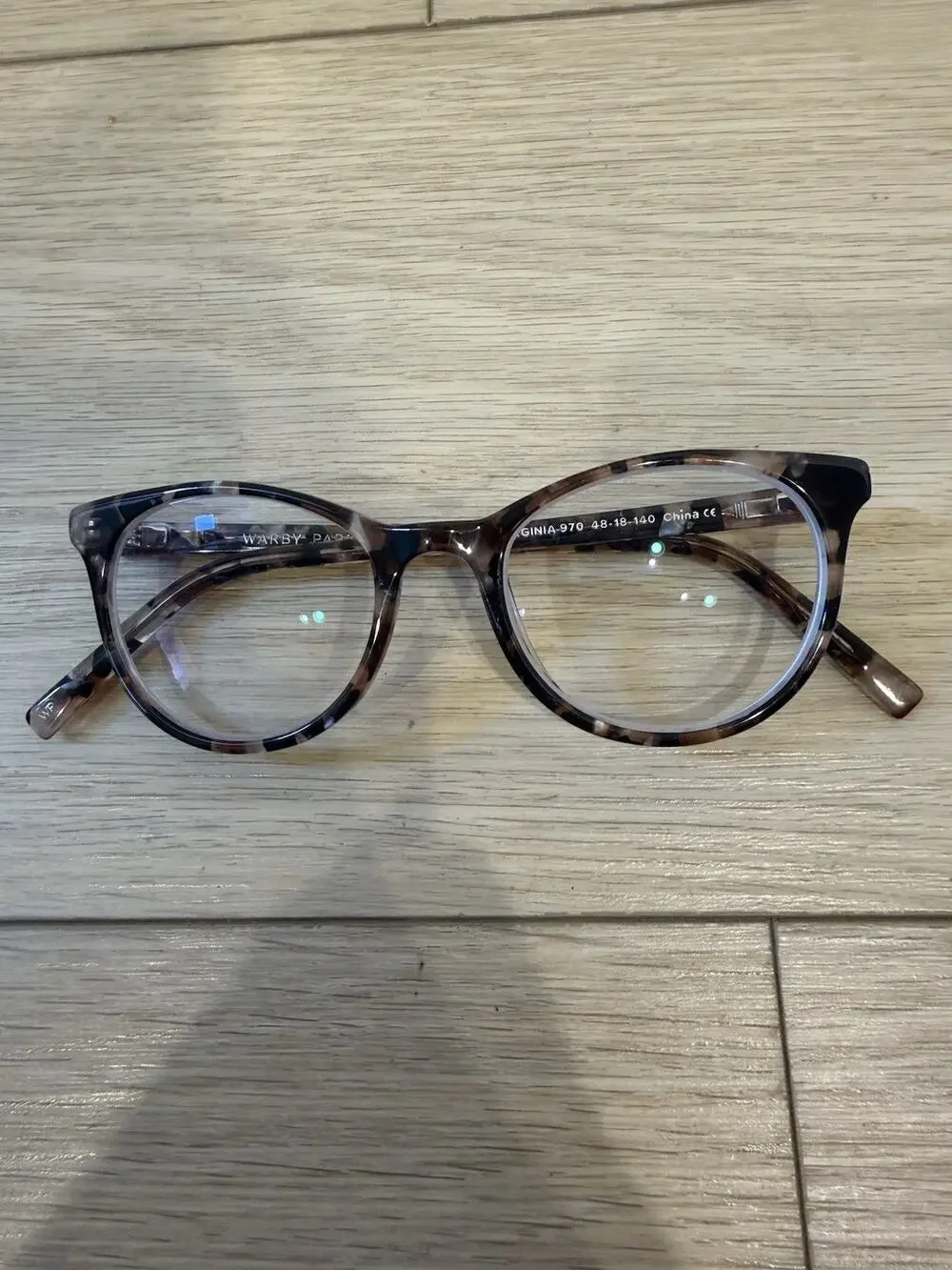 Warby Parker Virginia N Eyeglasses Frame 970 Women's Pearl Tortoise 48-18- 140